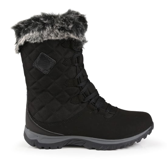 Regatta Great Outdoors Womens/Ladies Newley Faux Fur Trim Thermo Boots (Black/Briar Grey)