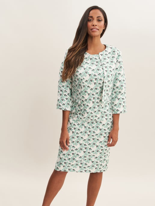 Isannah Jacquard Sheath Dress And Bolero
