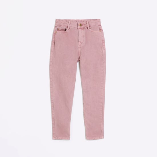 River Island Girls Mom Jeans Pink