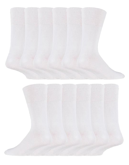 IOMI - 12 paar Gentle Grip Top Diabetische Sokken - Wit - Image 1
