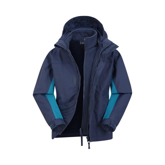 Mountain Warehouse Kinder/Kids Cannonball 3 in 1 Waterdichte Jas (Marine) - Image 1