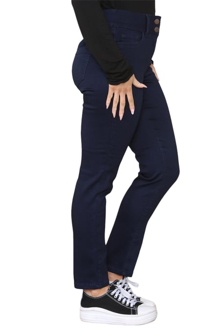 M&Co Womens Lift & Shape Slim Leg Jeans in Indigoblauw - Image 3