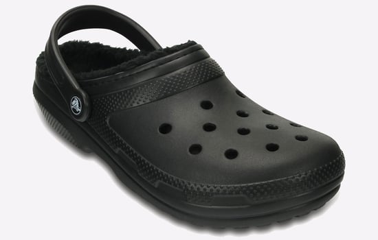 Women's Crocs Classic Lined Clogs in Black - Image 2
