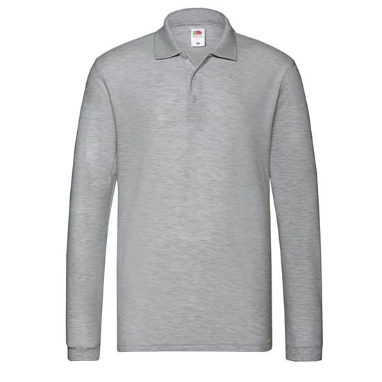 Fruit of the Loom Heren Premium Heather Poloshirt met lange mouwen (Atletische Heide Grijs) - Image 1