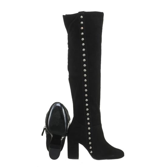 Suede finished leather heeled boots FLDAN3SUP11 woman