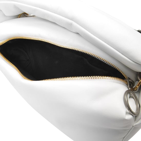 Pump Pouch in White Leather