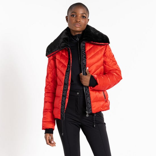 Dare 2B Dames/Dames Julien Macdonald Suppression Contrast Panel Gewatteerde Jas (Vulkanisch Rood) - Image 5