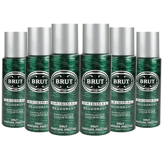 Brut Men's Original Long-Lasting Anti-Perspirant Deodorant 200ml, 6 Pack