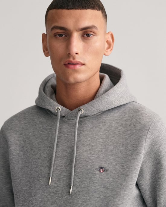 GANT Mens Regular Fit Shield Logo Pullover Hoodie - Image 2