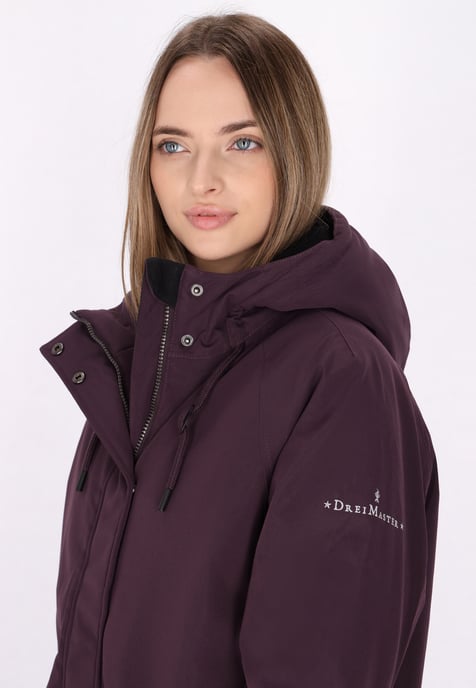 Dreimaster Winter parka Dames donker paars - Image 5