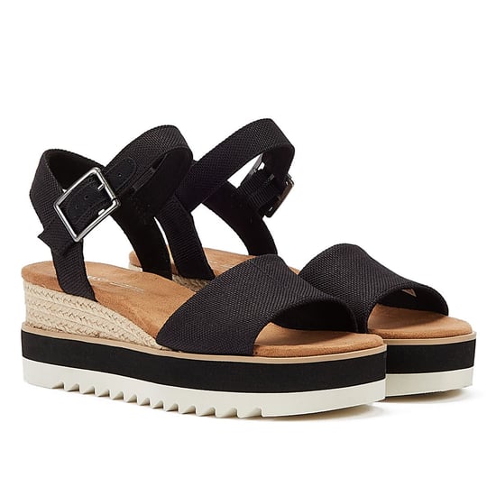 TOMS Diana Canvas Wig Vrouwen Zwarte Sandalen - Image 1