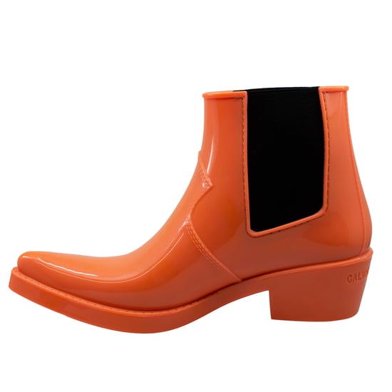 Calvin Klein Carol Rubber Womens Orange Wellington Boots