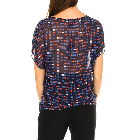 Women's short sleeve V-neck blouse 3Y5H65-5NTAZ
