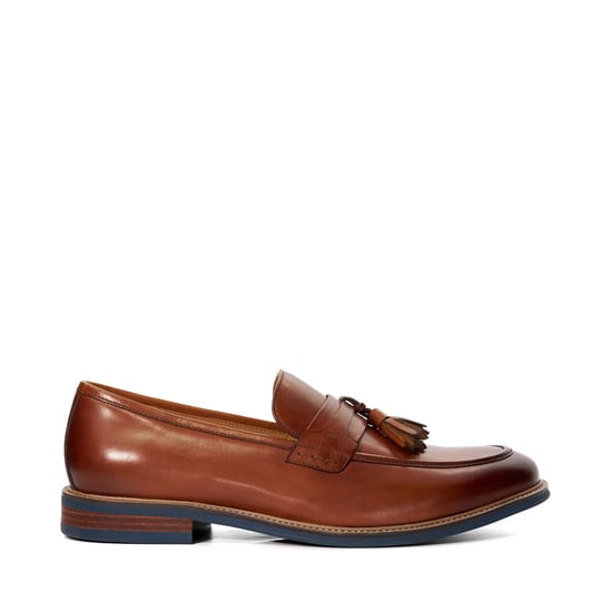 Dune heren Simley - Leer contrast zool Tassel Loafers - Image 2