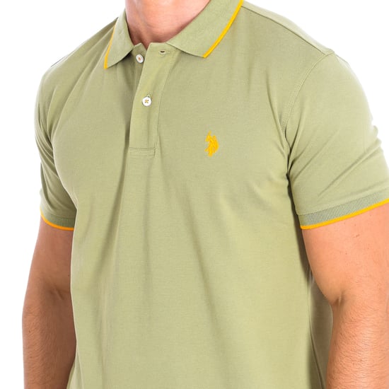 KORY Short Sleeve Polo with contrast lapel collar 64782 man