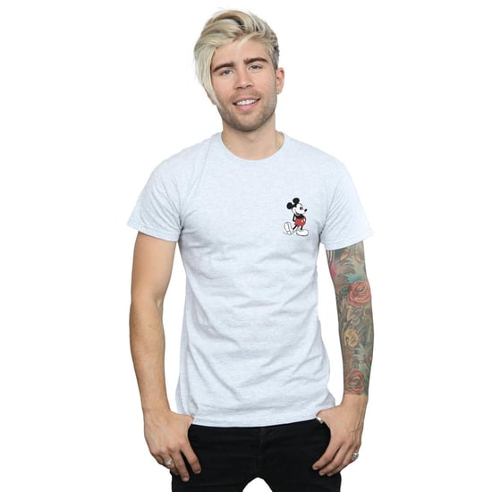 Disney Heren Mickey Mouse Kickin Retro Borst T-shirt (Sportgrijs) - Image 2