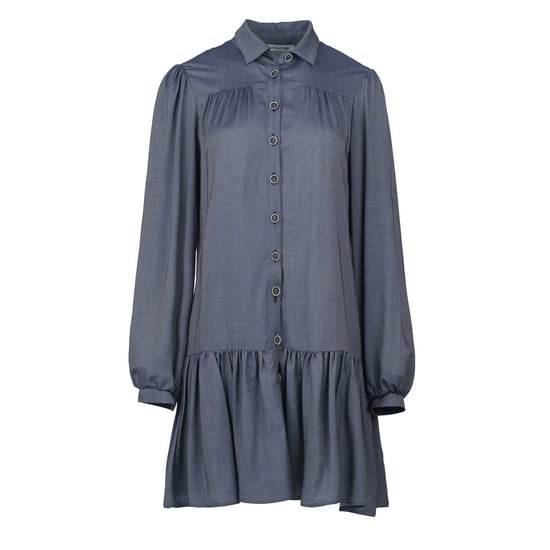 Blauwe denim stijl jurk met knopen - Image 2
