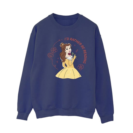 Disney Dames/Dames Beauty And The Beast I´d Rather Be Reading Sweatshirt (Marineblauw) - Image 1