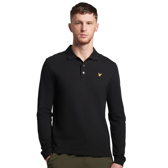 Lyle & Scott Polo shirt met lange mouwen in Zwart - Image 1