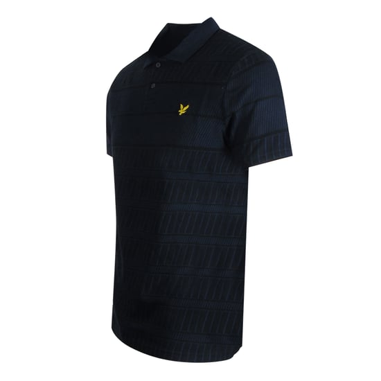 Lyle & Scott Dark Navy Blue Grid Polo Shirt
