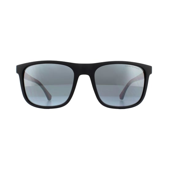 Emporio Armani Sunglasses 4129 50016G Matte Black Light Grey Mirror Black