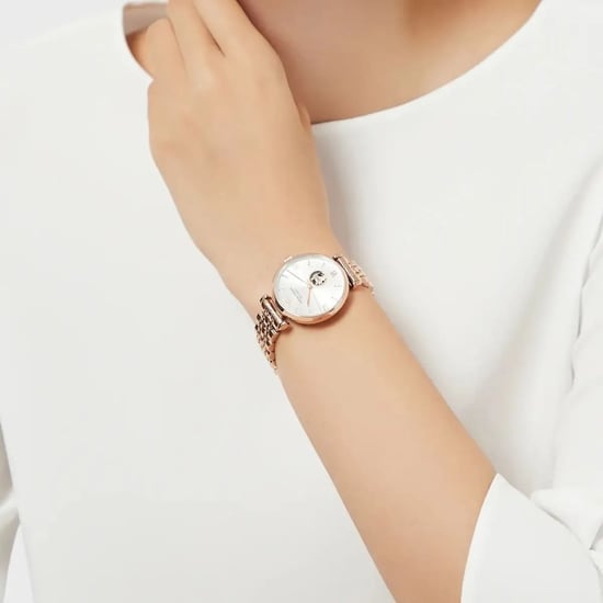Emporio Armani AR60023 Gianni T-Bar Automatisch Dames Horloge - Image 5