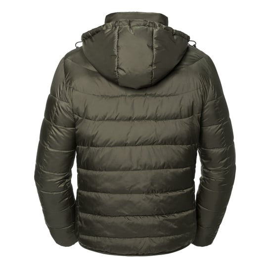 Russell Mens Nano Hooded Padded Jacket (Dark Olive)