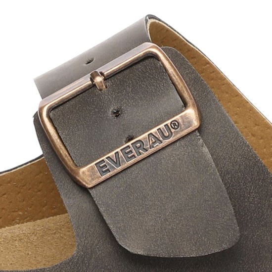 EVER AU Men Duck Leather Twin Buckle Sandals - Brown Oiled Leather