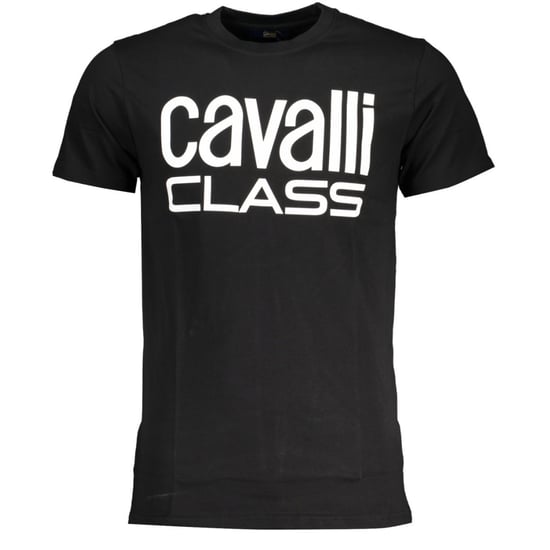 Cavalli Class Bold Witte Logo Zwarte T-Shirt - Image 1