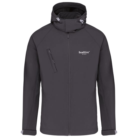 Ballin Est. 2013 Outdoorjas Softshell Hooded Jas Grijs