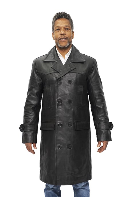 Mens Cowhide Leather Peacoat-Dortmund