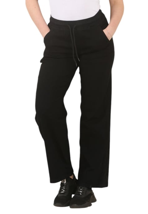 MYT Womens Elasticated High Waist Wide Leg Jeans in Zwart - Image 1