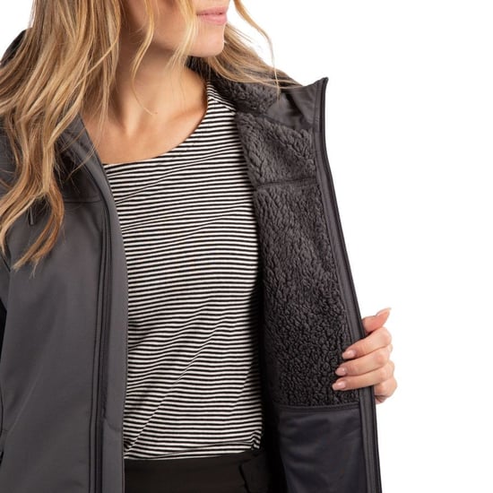 Trespass Womens/Ladies Kristen Longer Length Hooded Waterproof Jacket (Carbon)