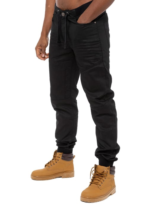 Enzo| Heren Denim Jogger Jeans - Zwart - Image 1