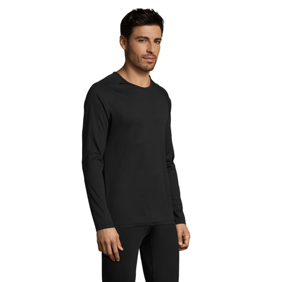 SOLS Heren Sportief T-Shirt met lange mouwen (Zwart) - Image 6