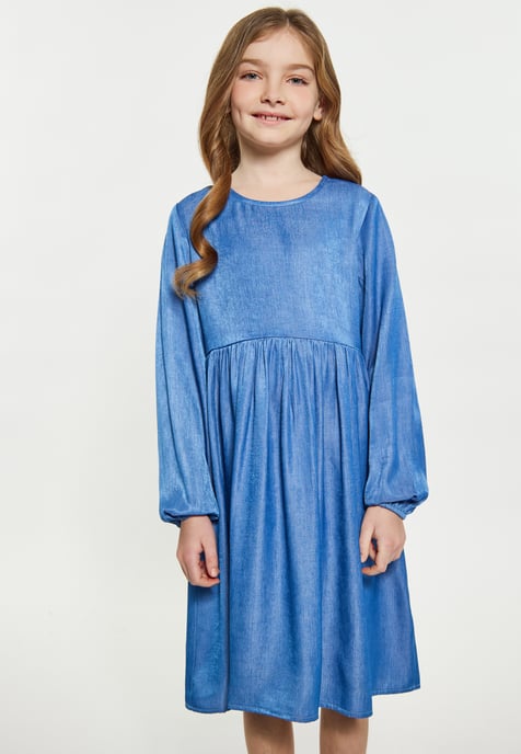 Dreimaster Jurk meisjes (kinderen) lichtblauw denim - Image 3