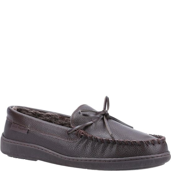 Hush Puppies Heren Ace Leren Slippers (Bruin) - Image 1