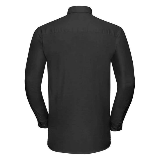 Russell Collection Mens Oxford Easy-Care Long-Sleeved Formal Shirt (Black)