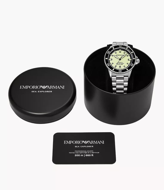 Emporio Armani Sea Explorer Heren Zilver Horloge AR60083 - Image 4