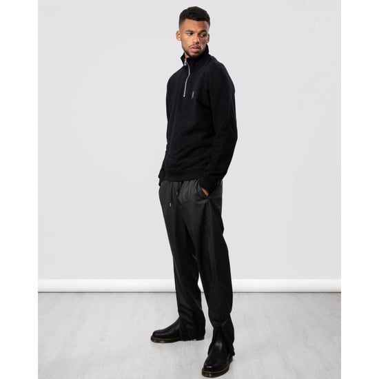 Men's Belstaff Quarter Zip Sweatshirt in Black - Image 6