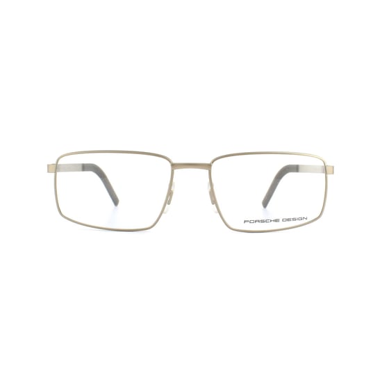 Porsche Design Rectangular Light Gold Mens  Glasses Frames