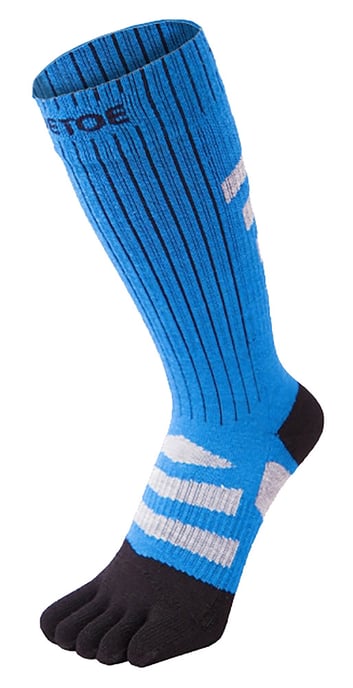 TOETOE - Heren & Dames Buiten 3D Terry Walker Gevoerde Woltenen Socks - Zwart & Blauw - Image 1