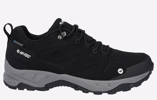 Hi-Tec Saunter WP Polyester Mesh Heren Zwarte Wandelschoenen - Image 1