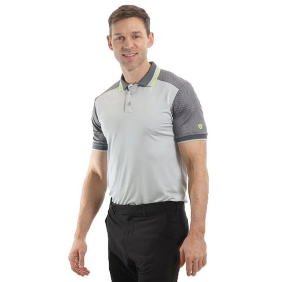 Island Green Heren Golf Poloshirt (Zilvergrijs/Charcoal) - Image 4