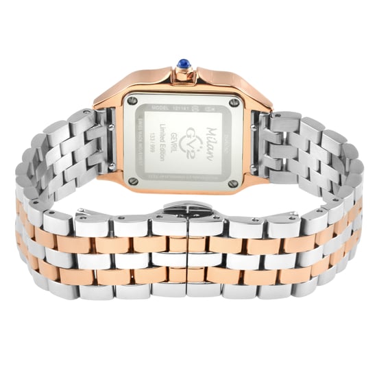 GV2 Milan Women's Blue Lapis Dial, Two toned SS/IPRG Bracelet Watch.