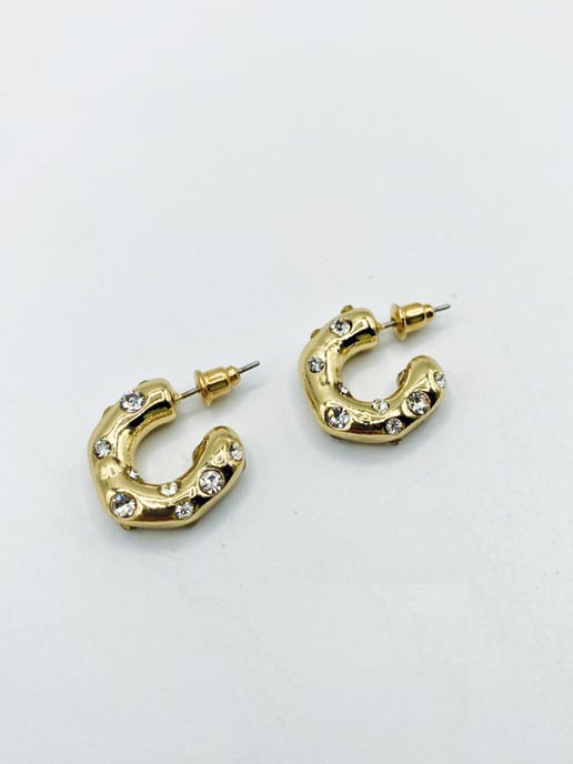 Chunky Gold Half Hoop Earrings