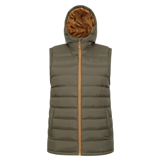 Mountain Warehouse Heren Seizoenen Gewatteerd Gilet met Capuchon (Donkere Khaki) - Image 1