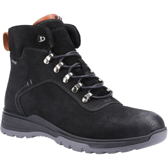 Hush Puppies Paul Leder Heren Zwart Nubuck Laarzen - Image 1