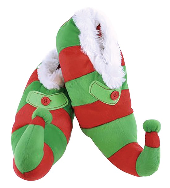 Nieuwigheid Kinderen Kerst Elf Pantoffels - Rood Groen - Image 2