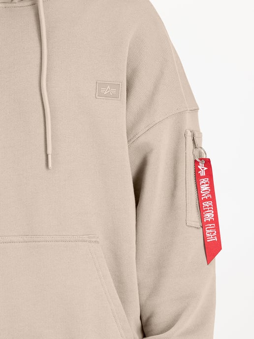 Heren Alpha Industries Essentials Rl Hoody in Zand - Image 5